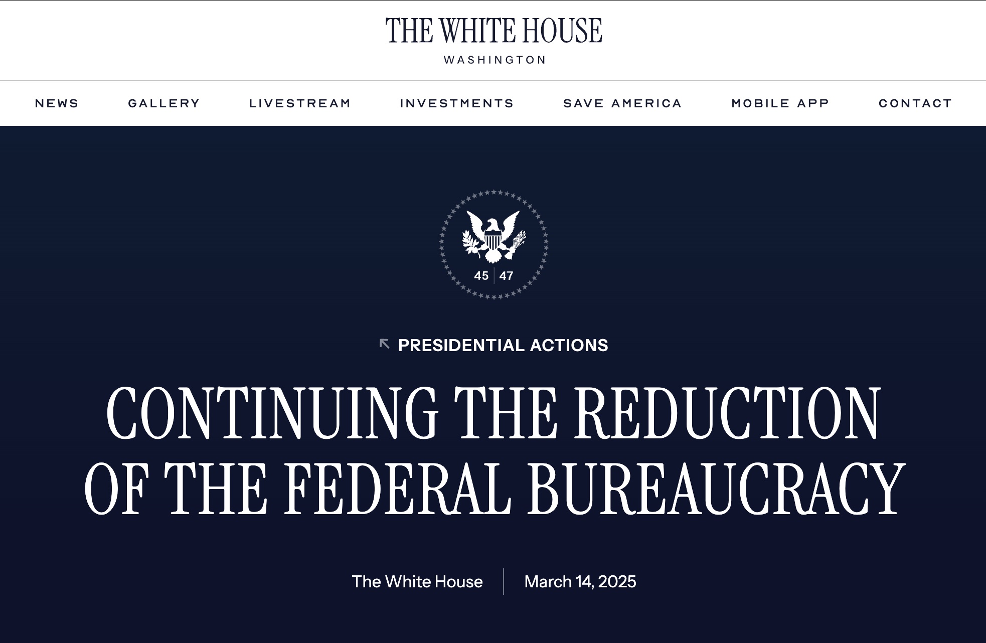 One Year After the Executive Order
