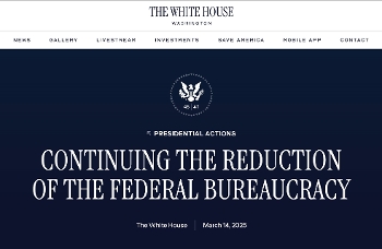 screen shot of white house webpage of executive order