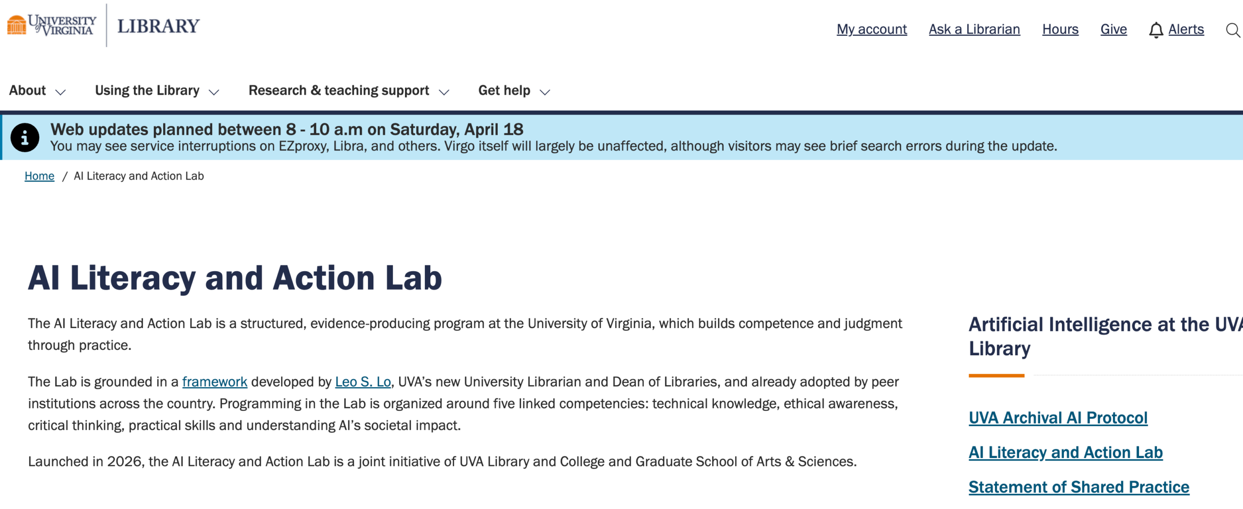 University of Virginia: New ‘AI Literacy and Action Lab’ Creates Pathway For Understanding, Judgment, and Experimentation